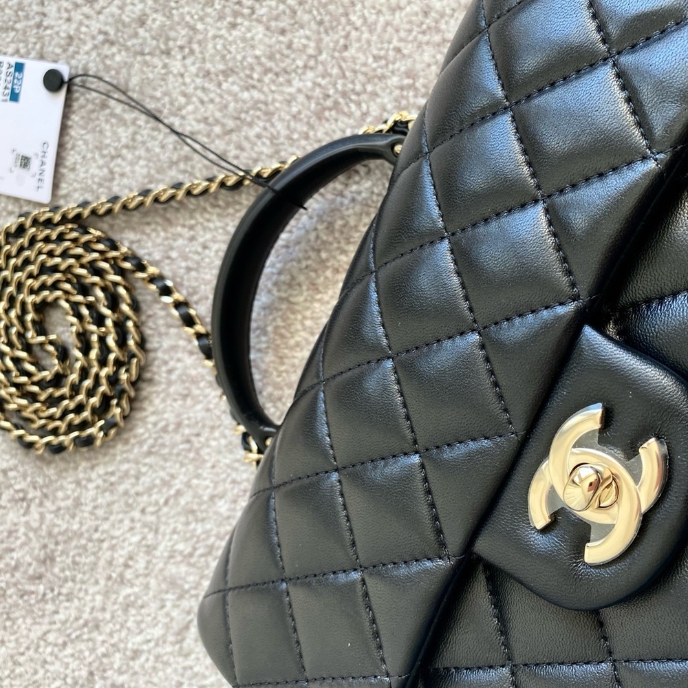 FULL SET - CHANEL Mini Rectangular Bag with Top Handle (with Champagne Gold HW) - Picture 15 of 16